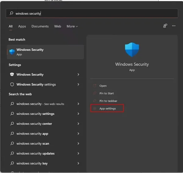 Windows Security را ریست یا تعمیر کنید