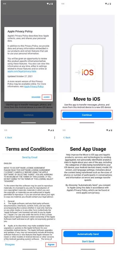 ارسال مخاطبین اندروید به ایفون با اپلیکیشن Move to iOS