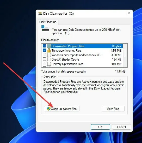 از ابزار Disk Cleanup Tool استفاده کنید