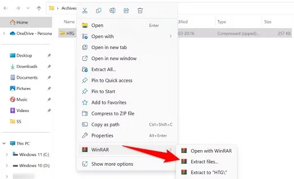 حل ارور checksum در winrar