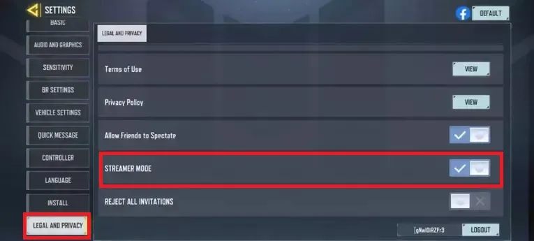 Stream Mode را فعال کنید