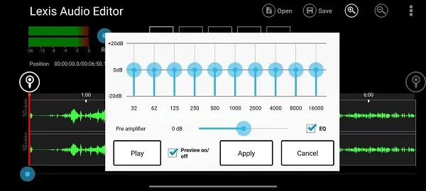 lexis audio editor Apply