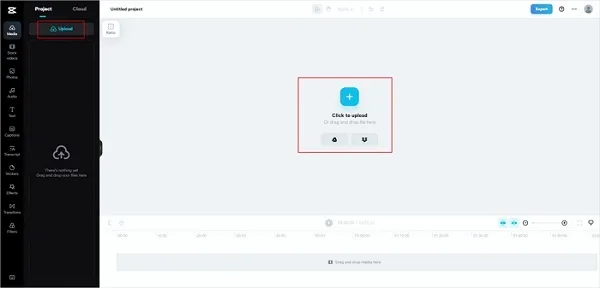 upload video capcut web