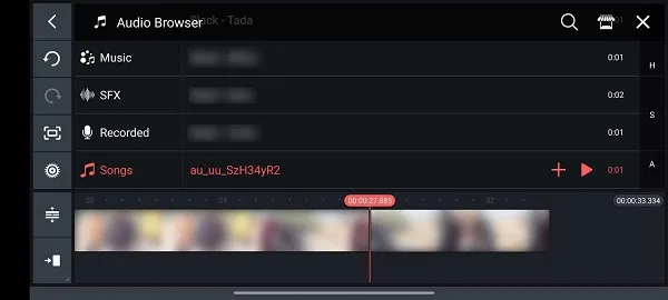 حذف نویز صدا از ویدیو اندروید : pick an audio