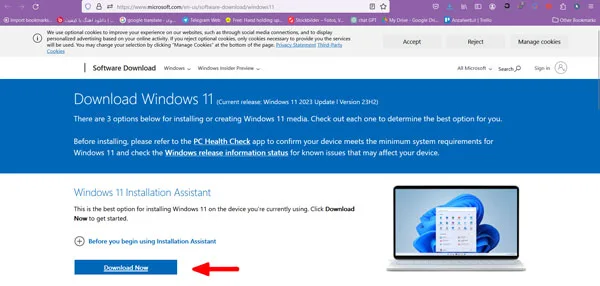 روش Create Windows 11 Installation Media