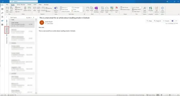 نحوه حذف ایمیل ارسال شده در اوت لوک ویندوز و مک کامپیوتر