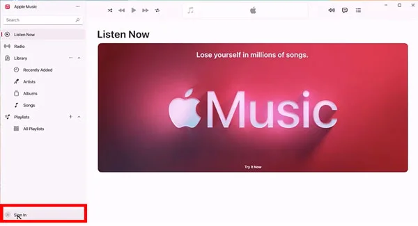 وارد شدن به حساب کاربری اپل موزیک