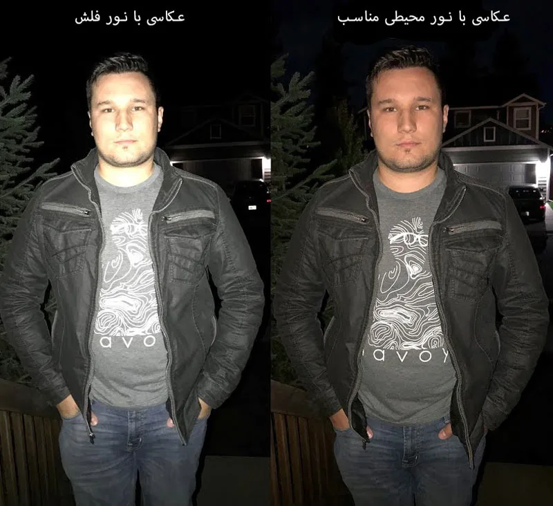 عکاسی با نور فلش در شب