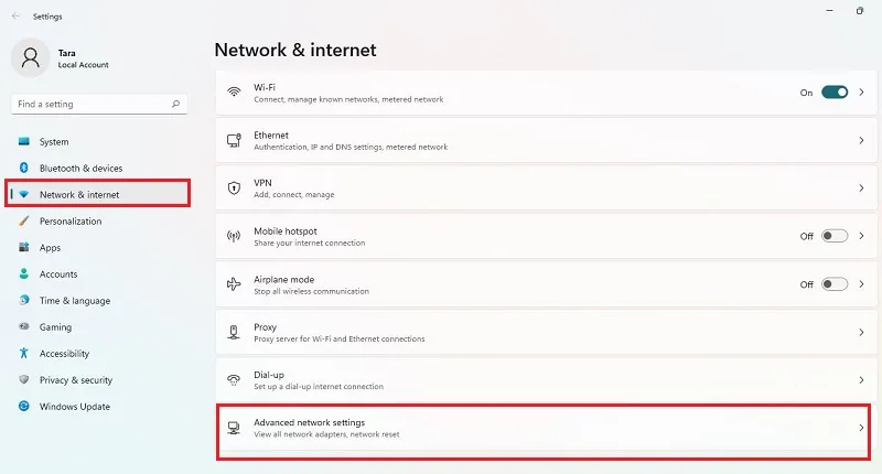 وای فای در ویندوز 11