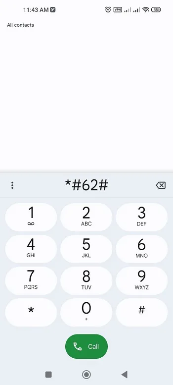 تشخیص شنود گوشی با کد #62#*