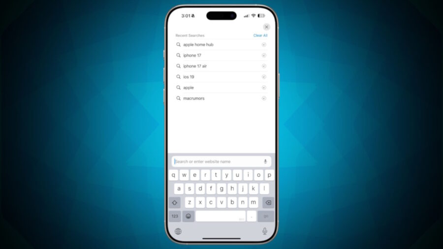 تاریخچه جستجو در سافاری iOS 18.4 نمایش داده می‌شود